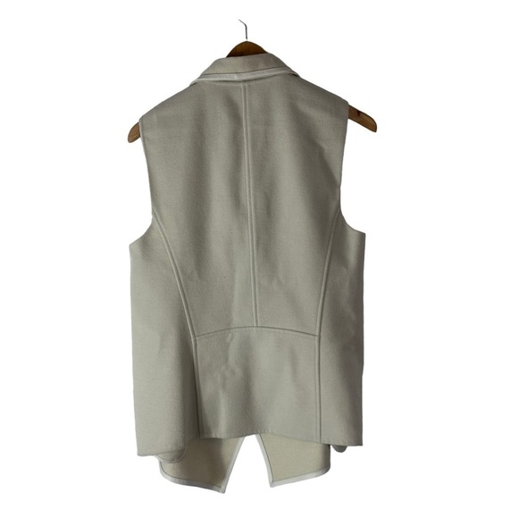 Vince Wool Blend Lamb Leather Trim Vest Size Large - Picture 6 of 6